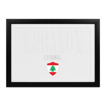 Ursprünglich aus dem Libanon, geboren im Libanon - Gerahmtes Poster (37 × 27 cm) - Schwarz - Vorne