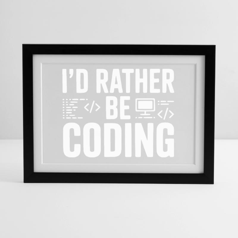 Je préfère coder Affiche encadrée (37 × 27 cm)
