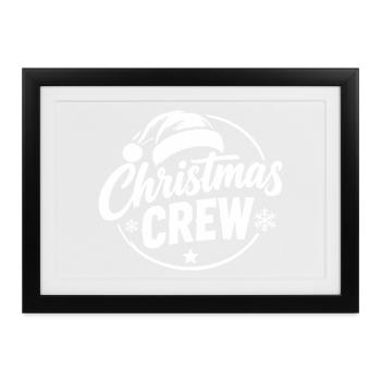Christmas Crew Mütze - Gerahmtes Poster (37 × 27 cm) - Schwarz - Vorne