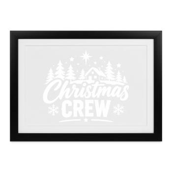 Christmas Crew Hütte - Gerahmtes Poster (37 × 27 cm) - Schwarz - Vorne