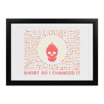 Your Password Was Too Short So I Changed It - Gerahmtes Poster (37 × 27 cm) - Schwarz - Vorne