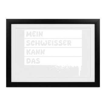 Schweisser als Beruf - Gerahmtes Poster (37 × 27 cm) - Schwarz - Vorne