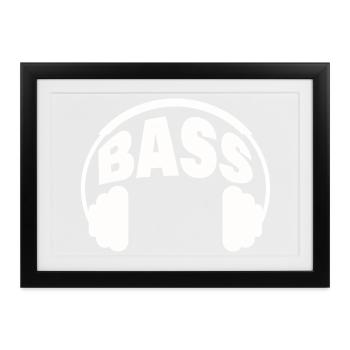 BASS - Gerahmtes Poster (37 × 27 cm) - Schwarz - Vorne