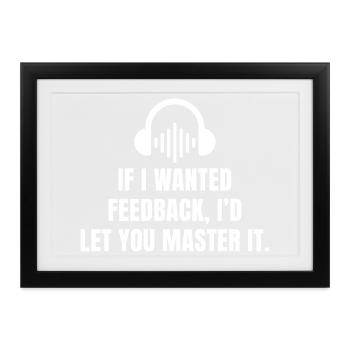Lustiger Toningenieur Audiophiler Mix & Master - Gerahmtes Poster (37 × 27 cm) - Schwarz - Vorne