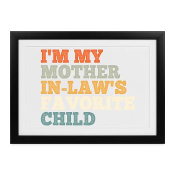 Das Lieblingskind der Stiefmutter - Gerahmtes Poster (37 × 27 cm) - Schwarz - Vorne