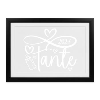 Tante 2027 - Gerahmtes Poster (37 × 27 cm) - Schwarz - Vorne