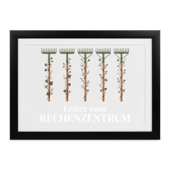LEITER VOM RECHENZENTRUM - IT-Management - Gerahmtes Poster (37 × 27 cm) - Schwarz - Vorne