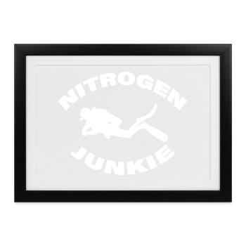 NITROGEN JUNKIE - Gerahmtes Poster (37 × 27 cm) - Schwarz - Vorne