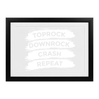 Breakdance Techniken - Gerahmtes Poster (37 × 27 cm) - Schwarz - Vorne