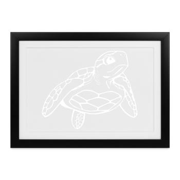 Schildkröten Schildkröten - Gerahmtes Poster (37 × 27 cm) - Schwarz - Vorne