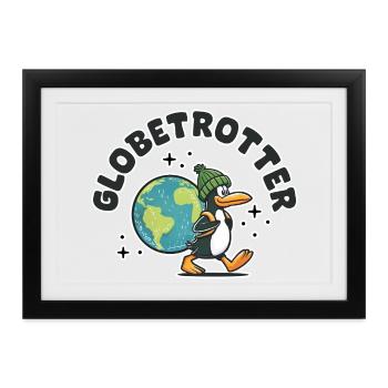 globetrotteur, fernweh - Gerahmtes Poster (37 × 27 cm) - Schwarz - Vorne