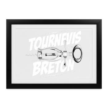 HUMOR BRITTANY DER BRETONISCHE CODE LUSTIGES GEBURTSTAGSGESCHENK - Gerahmtes Poster (37 × 27 cm) - Schwarz - Vorne