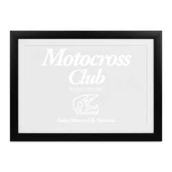 Motocross - Gerahmtes Poster (37 × 27 cm) - Schwarz - Vorne