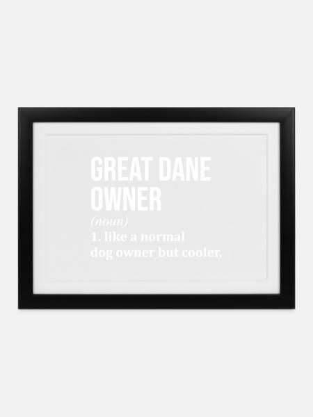 Deutsche Dogge Deutsche Dogge Deutsche Dogge - Gerahmtes Poster (37 × 27 cm) - Schwarz