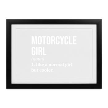Motorrad Motorrad Motorrad Motorrad - Gerahmtes Poster (37 × 27 cm) - Schwarz - Vorne