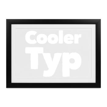 COOLER TYP - Gerahmtes Poster (37 × 27 cm) - Schwarz - Vorne