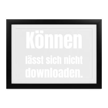 Konen lässt sich nicht downloaden - Gerahmtes Poster (37 × 27 cm) - Schwarz - Vorne