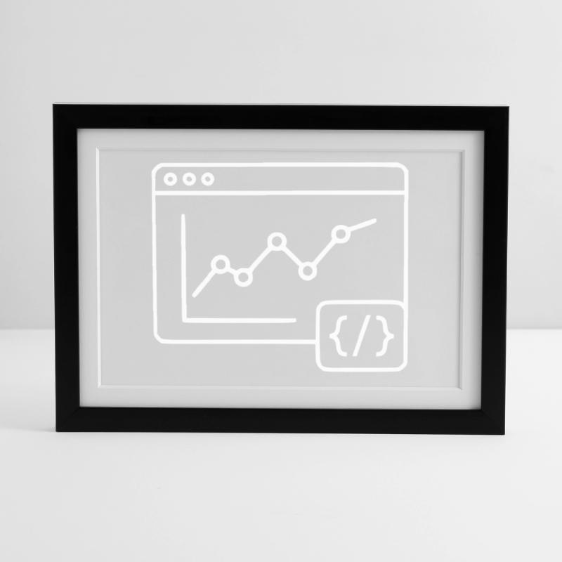 Web Analyse Chart Coding Browser Vektor Gerahmtes Poster (37 × 27 cm)