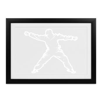 Breakdancer - Gerahmtes Poster (37 × 27 cm) - Schwarz - Vorne