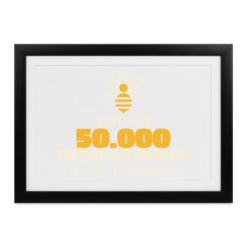 Imker Chef von 50000 Mitarbeiterinnen Bienen - Gerahmtes Poster (37 × 27 cm) - Schwarz - Vorne