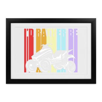 Quad - Gerahmtes Poster (37 × 27 cm) - Schwarz - Vorne