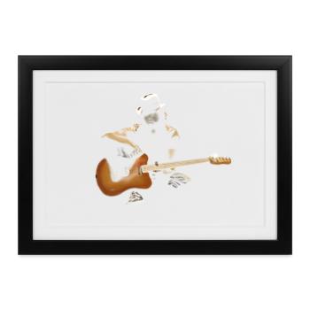 Gitarrist - Gerahmtes Poster (37 × 27 cm) - Schwarz - Vorne