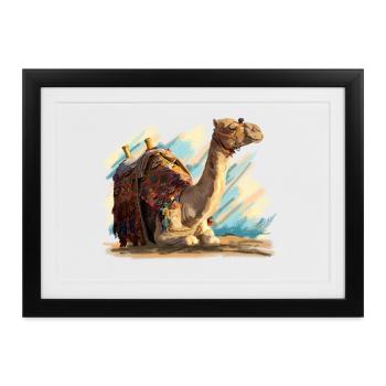 kamel - Gerahmtes Poster (37 × 27 cm) - Schwarz - Vorne