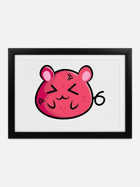 Mausi - Gerahmtes Poster (37 × 27 cm) - Schwarz
