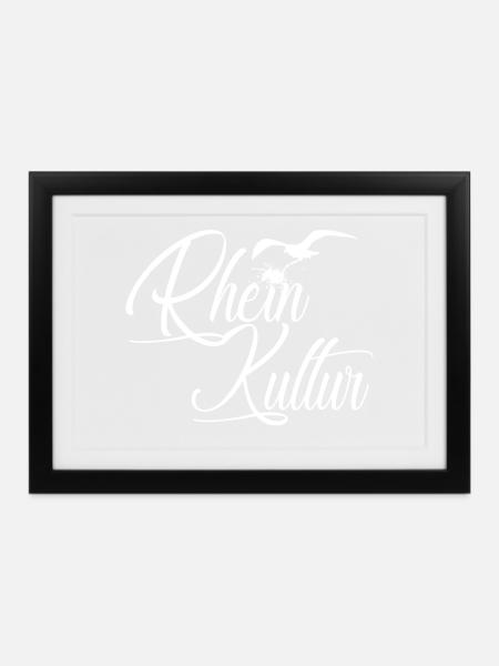 Lustige Rhein-Kultur - Gerahmtes Poster (37 × 27 cm) - Schwarz