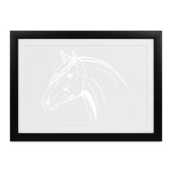 Andalusier Portrait - Gerahmtes Poster (37 × 27 cm) - Schwarz - Vorne