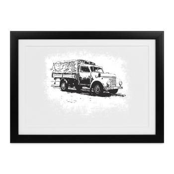 Framo Barkas V 901/2 - Gerahmtes Poster (37 × 27 cm) - Schwarz - Vorne