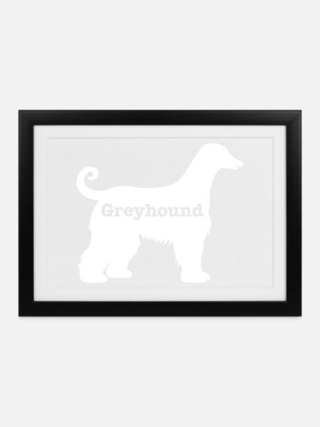 Windhund - Gerahmtes Poster (37 × 27 cm) - Schwarz