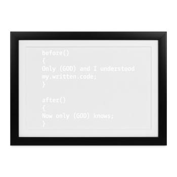 Programmierer Witz - Gerahmtes Poster (37 × 27 cm) - Schwarz - Vorne