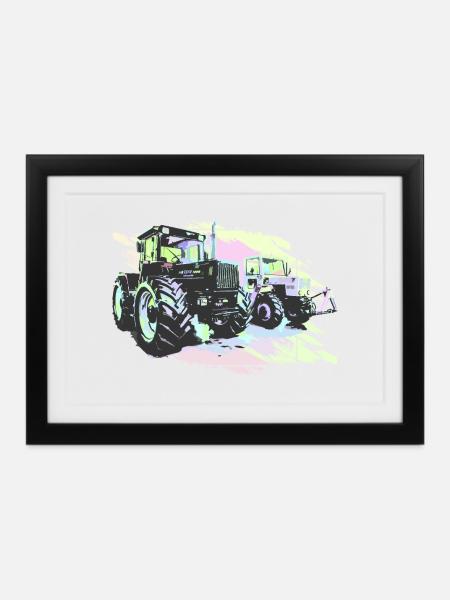 Klassische MB-trac Traktoren - Gerahmtes Poster (37 × 27 cm) - Schwarz