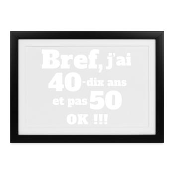 50. Geburtstag, humorvoller Geburtstag, 50. Geburtstag - Gerahmtes Poster (37 × 27 cm) - Schwarz - Vorne