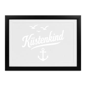Küstenkind - Gerahmtes Poster (37 × 27 cm) - Schwarz - Vorne