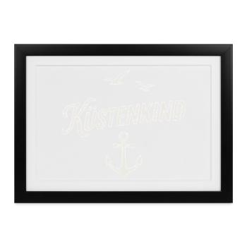 Küstenkind - Gerahmtes Poster (37 × 27 cm) - Schwarz - Vorne