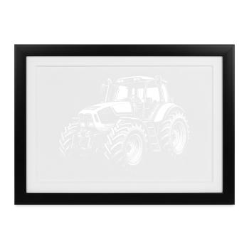 Kraftpaket vom Acker – Retro Edition - Gerahmtes Poster (37 × 27 cm) - Schwarz - Vorne