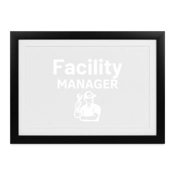 Facility Manager - Gerahmtes Poster (37 × 27 cm) - Schwarz - Vorne