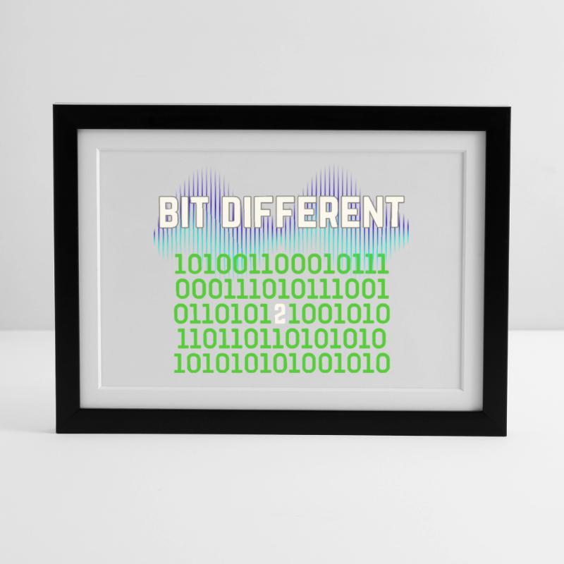 Etwas Anders – Nerdy Binary Error Design Gerahmtes Poster (37 × 27 cm)