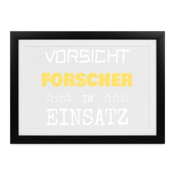 Berufung Forscher - Gerahmtes Poster (37 × 27 cm) - Schwarz - Vorne