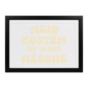 Karneval Fasching - Gerahmtes Poster (37 × 27 cm) - Schwarz - Vorne