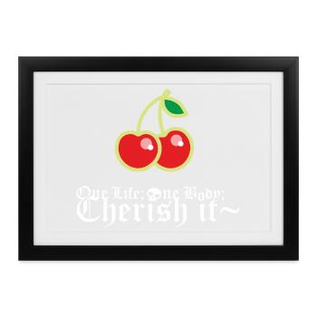 Cherry - Gerahmtes Poster (37 × 27 cm) - Schwarz - Vorne