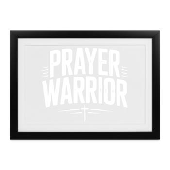 Gebets-Krieger - Gerahmtes Poster (37 × 27 cm) - Schwarz - Vorne