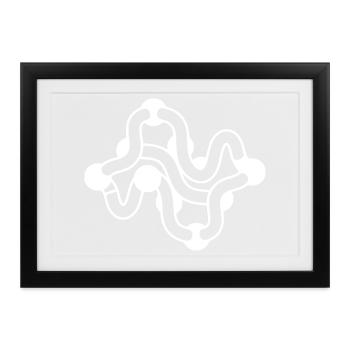 Protein Faltung Molekül Kette - Gerahmtes Poster (37 × 27 cm) - Schwarz - Vorne