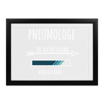 Pneumologe Ausbildung Medizinstudium Arzt Medizin  - Gerahmtes Poster (37 × 27 cm) - Schwarz - Vorne