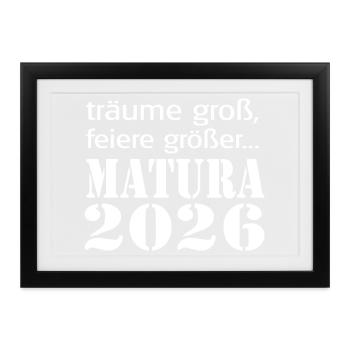 Matura 26 - Gerahmtes Poster (37 × 27 cm) - Schwarz - Vorne