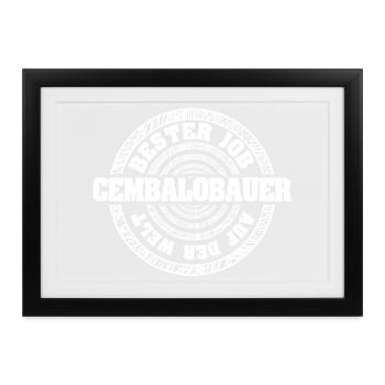 Beruf Cembalobauer - Gerahmtes Poster (37 × 27 cm) - Schwarz - Vorne