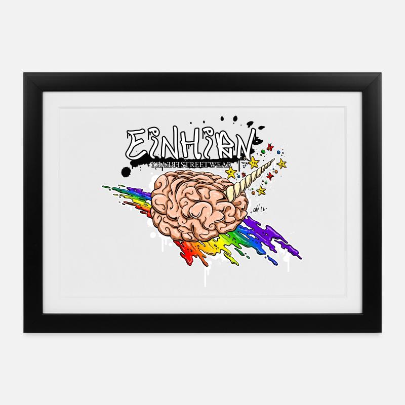 Einhirn - Framed poster (37 × 27 cm) - black