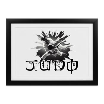 Judo - Gerahmtes Poster (37 × 27 cm) - Schwarz - Vorne
